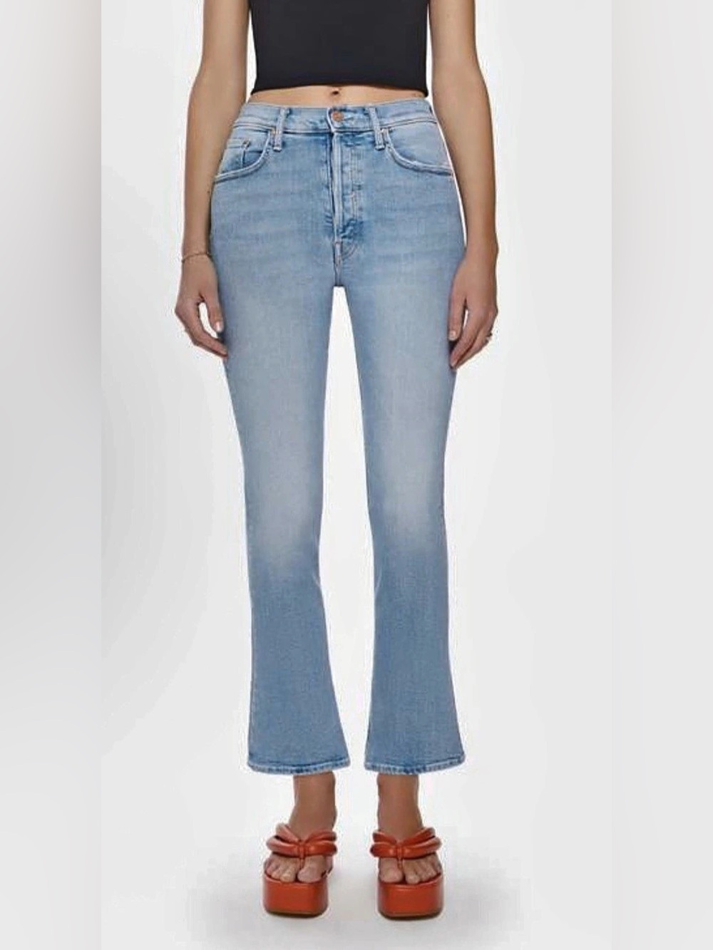 Mother Denim Light Wash The Tripper Kick Flare Ankle Jeans - Size 26/2